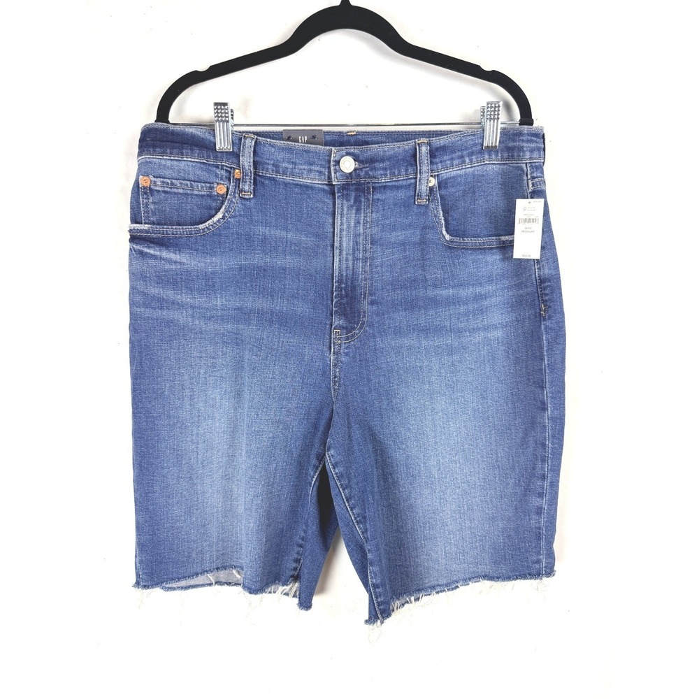 2/$30 New with tags GAP Blue High Rise Bermuda Jean Shorts 32